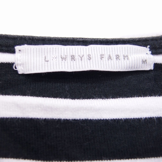 LOWRYS FARM(ローリーズファーム)のローリーズファーム カットソー Tシャツ 長袖 綿 コットン ボーダー M レディースのトップス(カットソー(長袖/七分))の商品写真