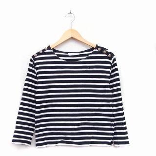 ローリーズファーム(LOWRYS FARM)のローリーズファーム カットソー Tシャツ 長袖 綿 コットン ボーダー M(カットソー(長袖/七分))