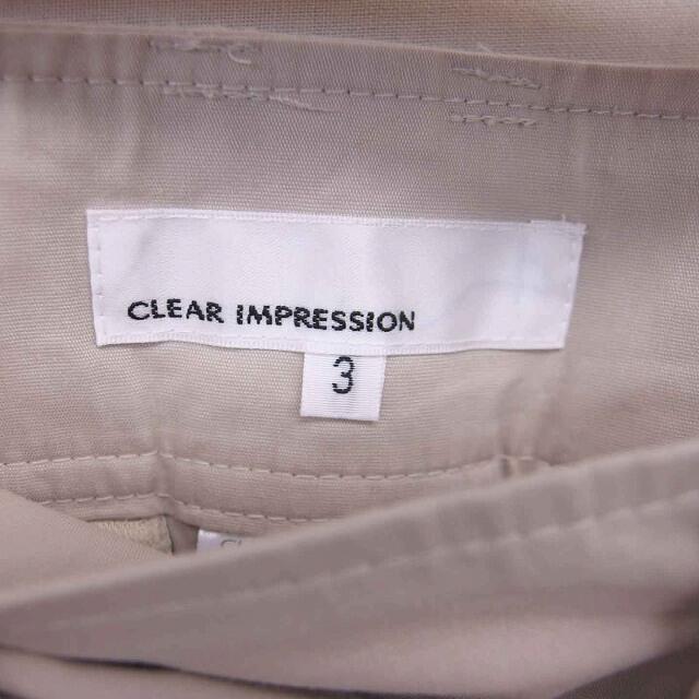 CLEAR IMPRESSION(クリアインプレッション)のクリアインプレッション クロップド パンツ ウエストリボン 薄手 3 ベージュ レディースのパンツ(その他)の商品写真