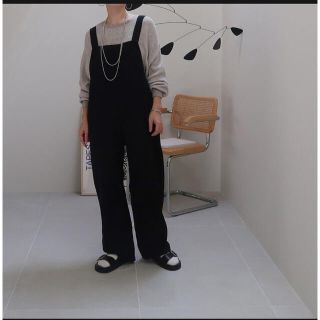 アパルトモンドゥーズィエムクラス(L'Appartement DEUXIEME CLASSE)のargue VINTAGE COTTON TWILL OVERALL/BLACK(サロペット/オーバーオール)