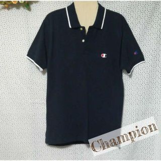 チャンピオン(Champion)のチャンピオン ポロシャツ ネイビー メンズS(ポロシャツ)