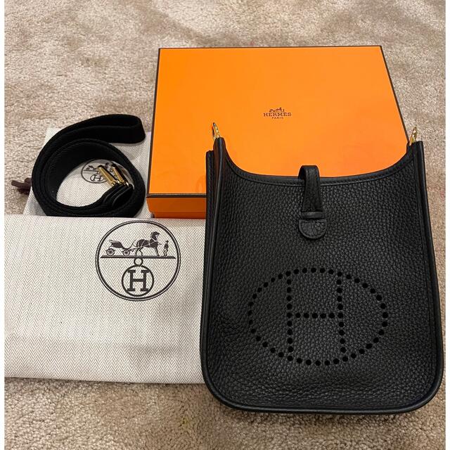 新品未使用　HERMES ミニエブリン　エヴリンTPM ブラック　黒　ゴールド