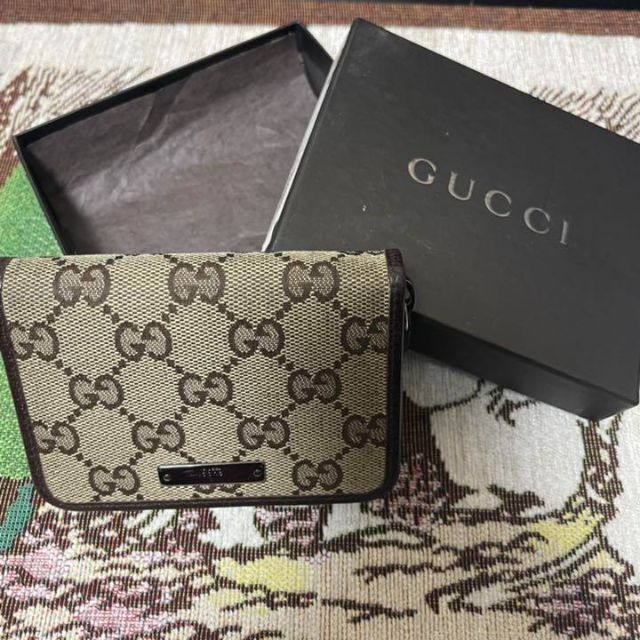 Gucci(グッチ)のGUCCI グッチ GGキャンバス コインケース 小銭入れ 茶 112665 メンズのファッション小物(折り財布)の商品写真