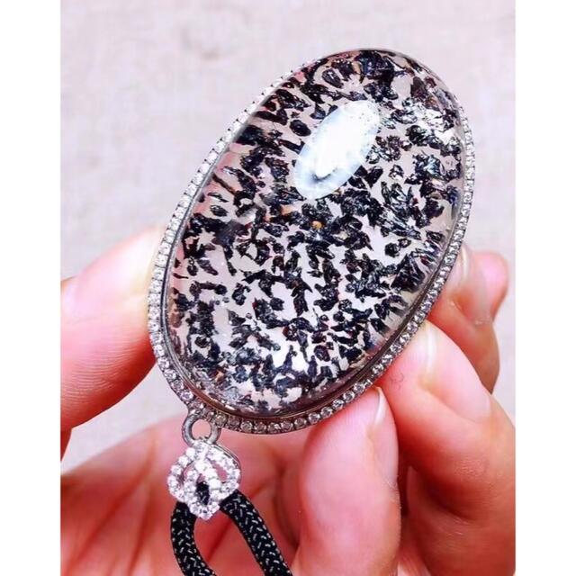 最高 【高級】マイカインクォーツネックレス 47*30*17mm s925 最高 【高級】マイカインクォーツネックレス 47*30*17mm s925