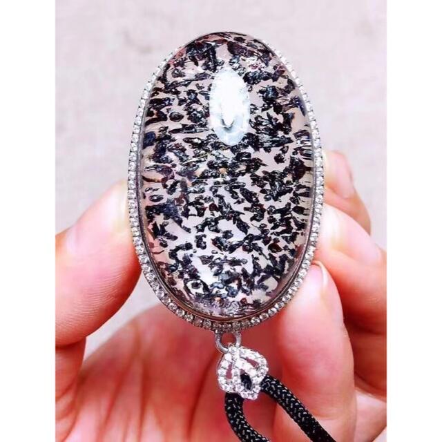 最高 【高級】マイカインクォーツネックレス 47*30*17mm s925 最高 【高級】マイカインクォーツネックレス 47*30*17mm s925