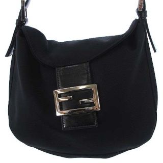 フェンディ(FENDI)のフェンディ 2321.26426 マンマバケット ショルダーバッグ ナイロン 黒(ショルダーバッグ)