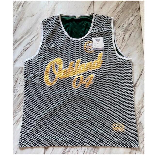 vintage 初見パターン メッシュデザイン 緑 oakland ゲームシャツ メンズのトップス(Tシャツ/カットソー(半袖/袖なし))の商品写真