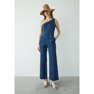 マウジー(moussy)のmoussy ONE SHOULDER DENIM ジャンプスーツ(デニム/ジーンズ)