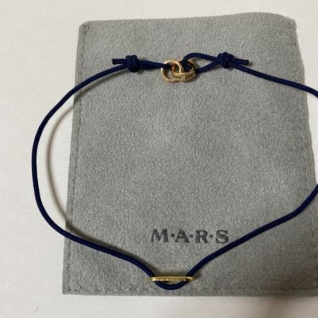 美品 マーズ MARS アンクレット ネイビーブルー ゴールドジュエリーストーン