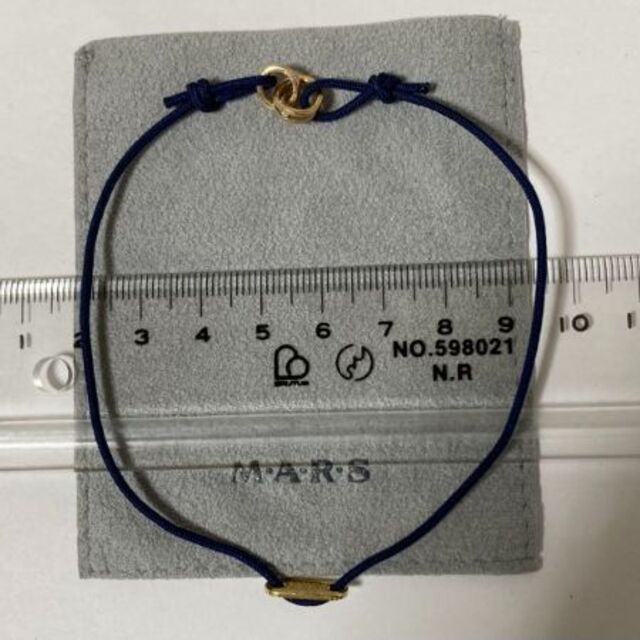 M.A.R.S(マーズ)の美品 マーズ MARS アンクレット ネイビーブルー ゴールドジュエリーストーン レディースのアクセサリー(アンクレット)の商品写真