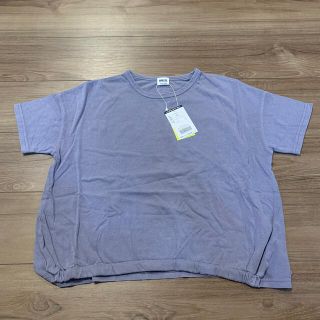 ブリーズ(BREEZE)のBREEZE 140㎝ 新品タグ付 製品染め裾絞りTシャツ パープル 無地T(Tシャツ/カットソー)