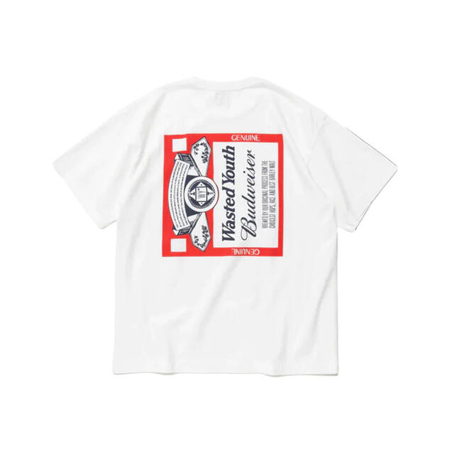 HUMAN MADE(ヒューマンメイド)のWYxBW T-SHIRT Wasted Youth Budweiser M メンズのトップス(Tシャツ/カットソー(半袖/袖なし))の商品写真