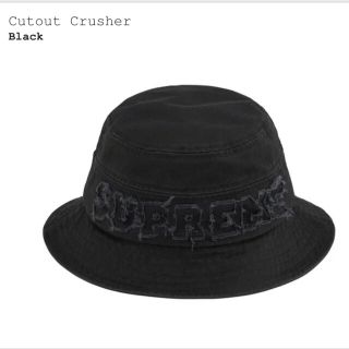 シュプリーム(Supreme)のSupreme Cutout Crusher M/L 新品 黒 バゲットハット(ハット)