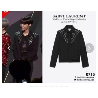 サンローラン(Saint Laurent)のSAINT LAURENT 18AW bts アラベスクスタッズジャケット(ブルゾン)