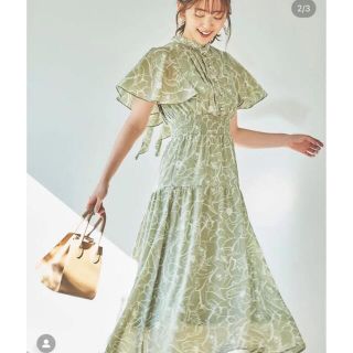 ダズリン(dazzlin)のdazzlin バックリボンプリントワンピース 新品(ロングワンピース/マキシワンピース)