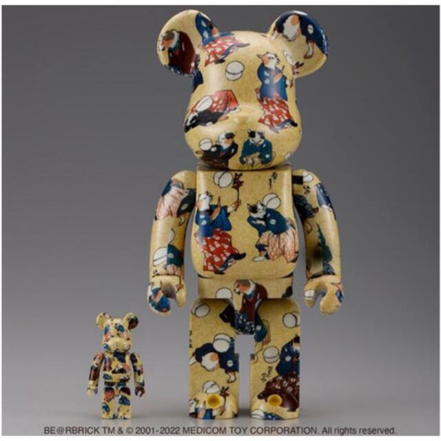【お買い得!】 BE@RBRICK 歌川国芳 流行猫の曲鞠 100%&400% キューブリック、ベアブリック