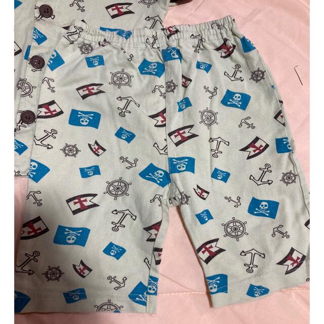 F.O.KIDS(エフオーキッズ)のbaiya パジャマ 男の子 半袖 半ズボン パイレーツ 骸骨 スカル 緑 80 キッズ/ベビー/マタニティのベビー服(~85cm)(パジャマ)の商品写真