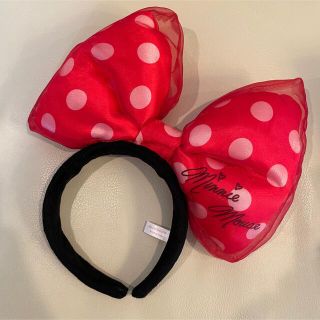 ディズニー(Disney)のディズニー　ミニーマウス　リボン　カチューシャ(アクセサリー)