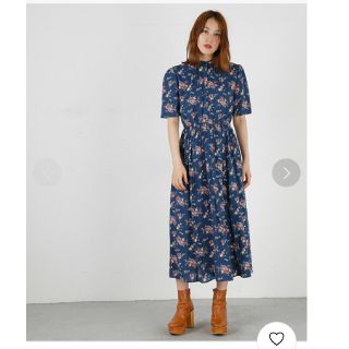 マウジー(moussy)のmoussy 花柄ワンピース Sサイズ(ロングワンピース/マキシワンピース)