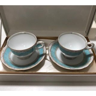 ノリタケ(Noritake)のノリタケ  コーヒー碗皿　ペア　花麗句　ハナレイク(食器)