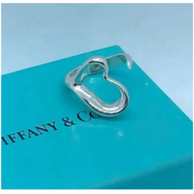 送料当店負担 極美品　Tiffany ティファニーオープンハートリング　指輪　9号　シルバー リング