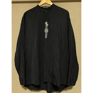 ヨウジヤマモト(Yohji Yamamoto)のBRIAN BROTHERS 刺繍デザイン バンドカラーシャツ モード 古着(シャツ)