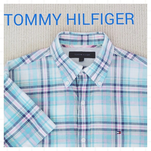 TOMMY HILFIGER(トミーヒルフィガー)のトミーヒルフィガー ロゴ 刺繍 シャツ メンズ 薄手 メンズのトップス(シャツ)の商品写真