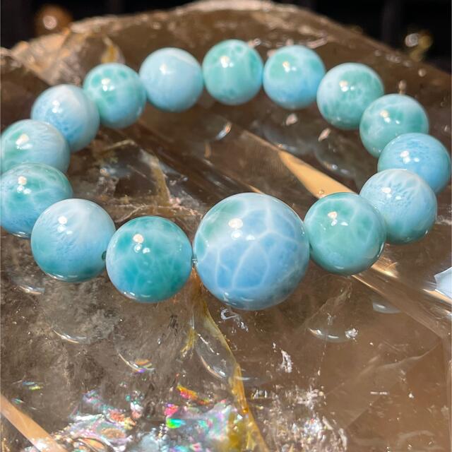 ラリマー 約 13 mm + 約18mm ブレスレット/バングル ラリマー 約 13 mm + 約18mm ブレスレット/バングル