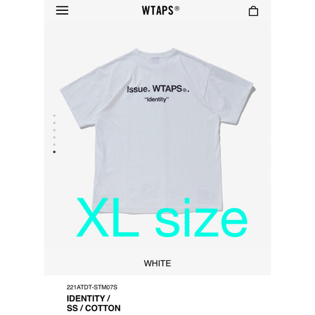 WTAPS 2022SS IDENTITY SS TEE WHITE Lサイズ ダブルタップス アイデ