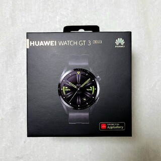 ファーウェイ(HUAWEI)の【美品】HUAWEI WATCH GT3 46mm ブラック(腕時計(デジタル))