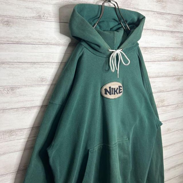 USA製!!】ナイキ ✈︎刺繍ロゴ ゆるだぼ 白タグ 裏起毛 プルオーバー-