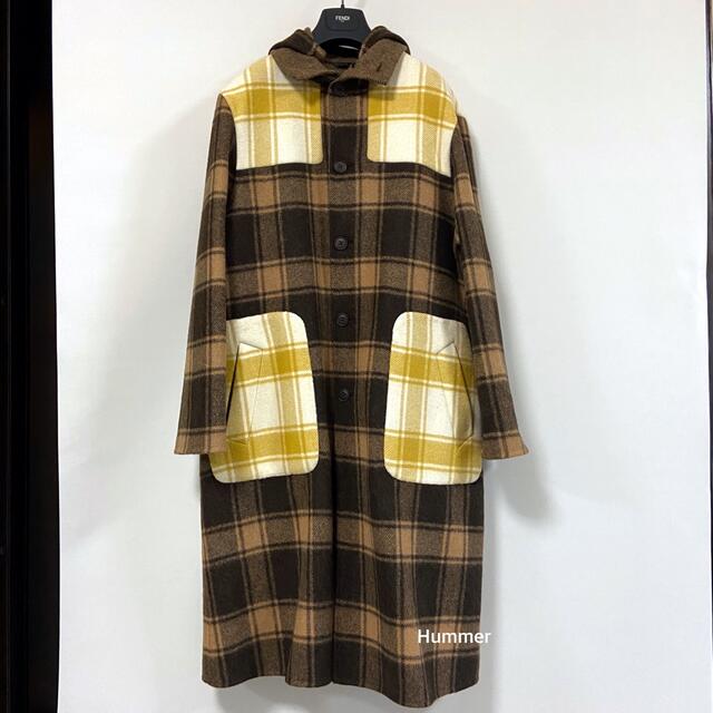 国内正規品 フェンディ コレクション 18AW〜 フーデッド ロングコート 極美