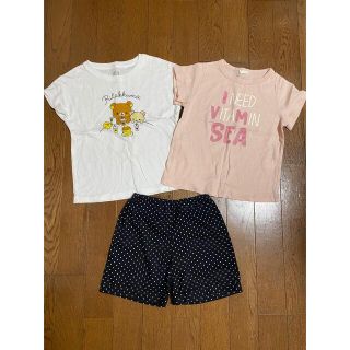 ユニクロ(UNIQLO)のTシャツ　ズボンセット110センチ(Tシャツ/カットソー)