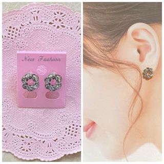 ツイスト フープ♡ピアス シルバー(ピアス)