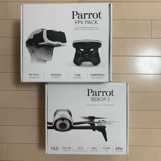 Parrot Bebop 2 ゴーグル、コントローラ、キャリーバッグセット