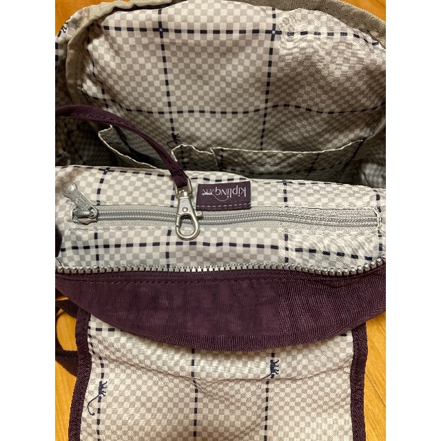 kipling(キプリング)の【値下げ！】キプリング　リュック　バックパック　パープル レディースのバッグ(リュック/バックパック)の商品写真