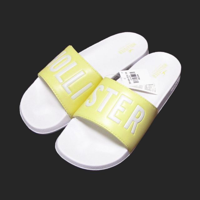 Hollister(ホリスター)の★新品★ホリスター★スライドサンダル (White/Lemon/M/25cm) レディースの靴/シューズ(サンダル)の商品写真