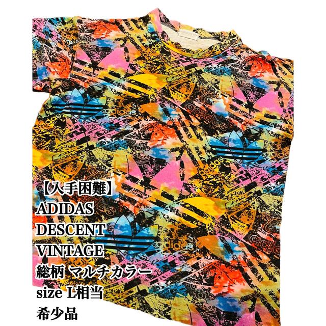 adidas(アディダス)の【入手困難】ADIDAS DESCENT Tシャツ 総柄 希少品 L相当 大人気 メンズのトップス(Tシャツ/カットソー(半袖/袖なし))の商品写真
