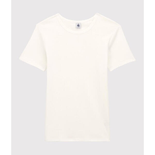 PETIT BATEAU(プチバトー)のプチバトー　ポワンココット半袖Ｔシャツ　ホワイトxxs レディースのトップス(Tシャツ(半袖/袖なし))の商品写真