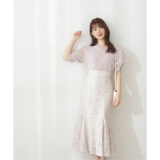 プロポーションボディドレッシング(PROPORTION BODY DRESSING)のプロポーションボディドレッシング　パネルレースマーメイドスカート　オフ白(ロングスカート)