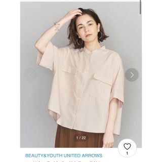 ビューティアンドユースユナイテッドアローズ(BEAUTY&YOUTH UNITED ARROWS)のBY リネンライクバンドカラー5分袖シャツ(シャツ/ブラウス(半袖/袖なし))