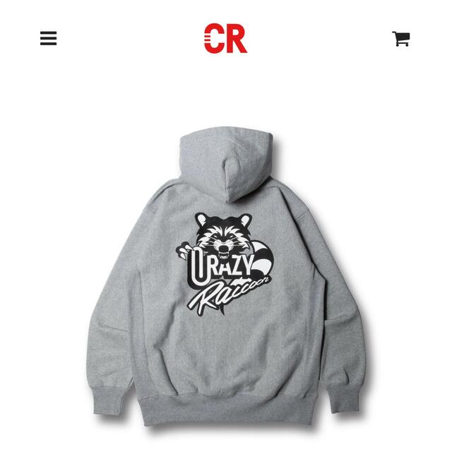 CRAZY RACCOON CR LOGO HOODIE GREY