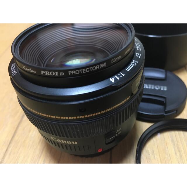 Canon★ EF50mm F1.4 USM クローズアップ&保護レンズ付🎶 スマホ/家電/カメラのカメラ(レンズ(単焦点))の商品写真