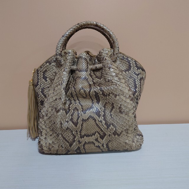 蛇革 バッグ レディースのバッグ(ハンドバッグ)の商品写真