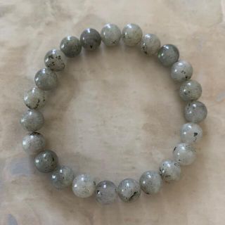 ラブラドライト　天然石　ブレスレット　バングル　真珠　数珠(ブレスレット/バングル)