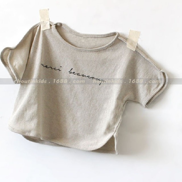 Design　logo　Tshirt キッズ/ベビー/マタニティのキッズ服女の子用(90cm~)(Tシャツ/カットソー)の商品写真