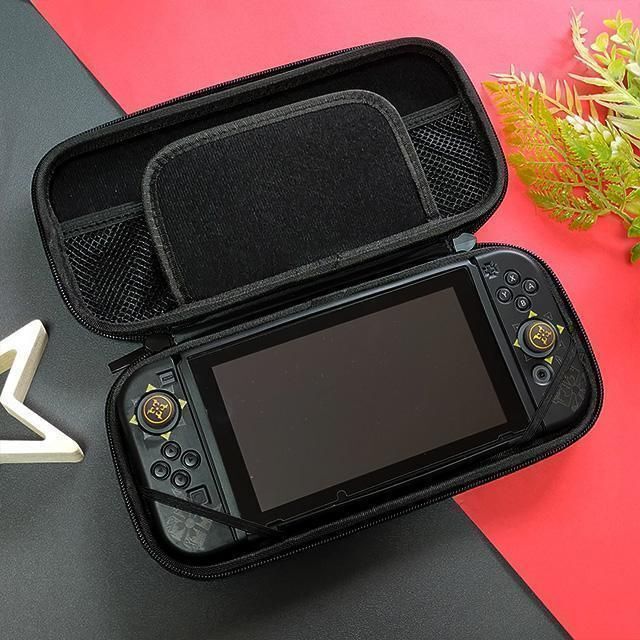 スイッチ Switch/有機EL対応 ケース モンハンライズ ゴールド ブラック