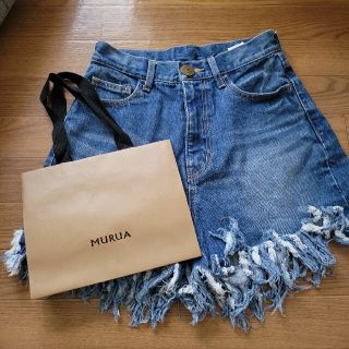 ムルーア(MURUA)の【あい様専用】MURUA ロングフリンジデニムショートパンツ(ショートパンツ)