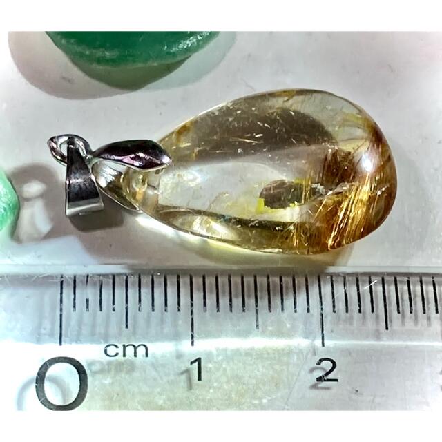 タイチン˚✧₊⁎レインボー ゴールド ルチルクォーツ ペンダントトップ