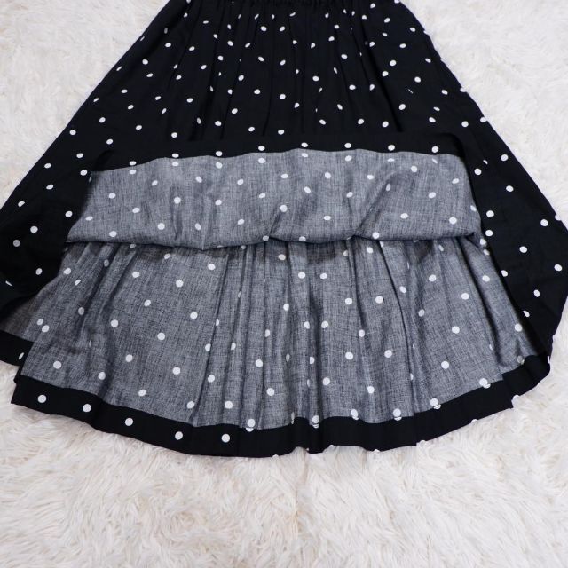 COMME des GARCONS コムコム ミモレ丈スカート ドット ブラック COMME des GARCONS コムコム ミモレ丈スカート ドット ブラック